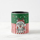 Santa Puppy with Antlers Mok (Midden)