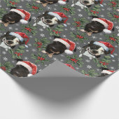 Santa Pups Wrapping Paper Cadeaupapier (Hoek)