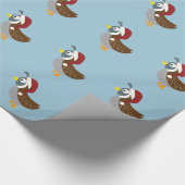 Santa Quail Cadeaupapier (Hoek)