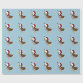 Santa Quail Cadeaupapier (Vlak)