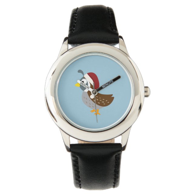 Santa Quail Horloge (Voorkant)