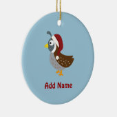 Santa Quail Keramisch Ornament (Rechts)