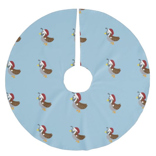 Santa Quail Kerstboom Rok (Voorkant)