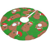 Santa Quokka Australische kerst sneeuwvlokken Kerstboom Rok (Gekanteld)