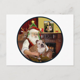 Santa (R) - Engels Bulldog 1 Feestdagenkaart