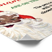 Santa Raad eens hoeveel Ornamenten spel kerstbord Poster (Hoek)