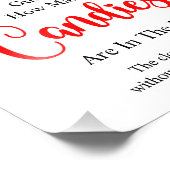 Santa raadt hoeveel Snoepjes spel teken Foto Afdruk (Hoek)