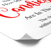 Santa raadt hoeveel Snoepjes spel teken Poster (Hoek)