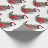 Santa Raccoon Bandit Kerstmis Cadeaupapier (Hoek)