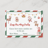 Santa raden hoeveel Snoepjes behuizing Kaart (Voorkant)