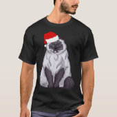 Santa Ragdoll Kat Kerstmis Pyjama Grappig Kerstcad T-shirt (Voorkant)