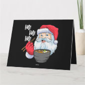Santa Ramen Noedels Grappig Kerst Japans Noedelger Kaart (Achterkant)