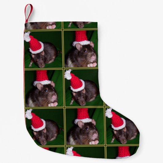 Santa Rat Stocking Kleine Kerstsok (Voorkant)