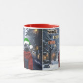 Santa Raven Grappige Kerstkoffie mok (Midden)