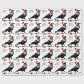 Santa Raven kerstcadeau-collectie Cadeaupapier (Vlak)