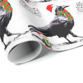 Santa Raven kerstcadeau-collectie Cadeaupapier (Rol Hoek)