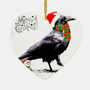 Santa Raven kerstcadeau-collectie Keramisch Ornament