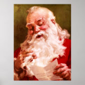 Santa Reading Letter Poster (Voorkant)