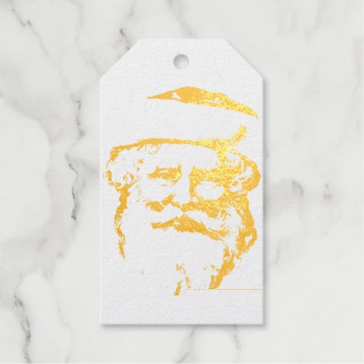  SANTA REAL Folie GOLD Gift Label (Voorkant)