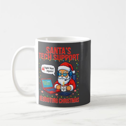 Santa Rebooting Support Engineer s Tech Laugh Koffiemok (Links)