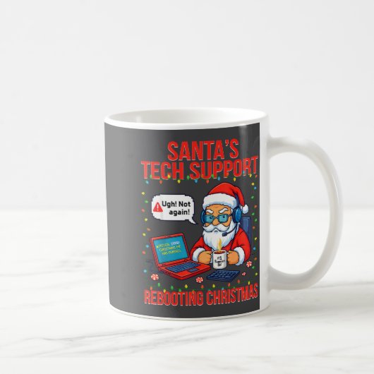 Santa Rebooting Support Engineer s Tech Laugh Koffiemok (Rechts)