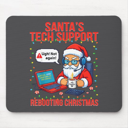 Santa Rebooting Support Engineer s Tech Smile Muismat (Voorkant)