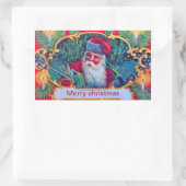 SANTA  RECHTHOEKIGE STICKER (Tas)