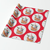 Santa Red Cadeaupapier (Uitgerold)