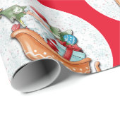 Santa Red Cadeaupapier (Rol Hoek)