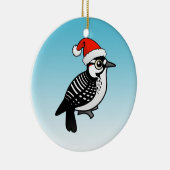 Santa Red-cockaded Woodpecker Kerstmis Keramisch Ornament (Rechts)