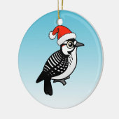Santa Red-cockaded Woodpecker Kerstmis Keramisch Ornament (Links)