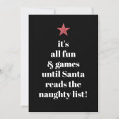 Santa Red Star Modern Tree Font Funny Quote Feestdagenkaart (Voorkant)