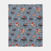 Santa Regal Jumping Spider Phidippus Regius op ijs Fleece Deken (Voorkant)