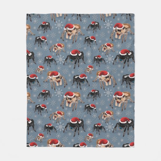 Santa Regal Jumping Spider Phidippus Regius op ijs Fleece Deken (Voorkant)