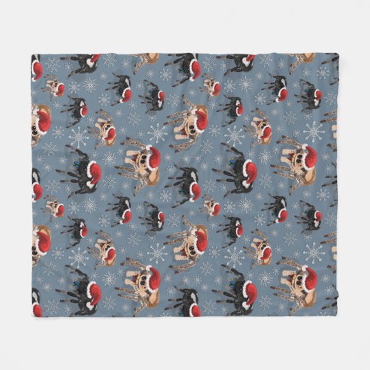 Santa Regal Jumping Spider Phidippus Regius op ijs Fleece Deken (Voorkant (Horizontaal))