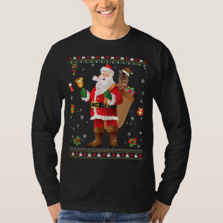 Santa ReindeBirmese kat Cadeaus Kerstmis Swea T-shirt
