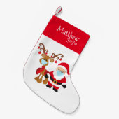 Santa Reindeer 2020 Gezichtsmasker Covid Kleine Kerstsok (Voorkant (Hangend))