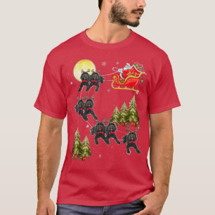 Santa Reindeer Australian Labradoodle Kerstmis Li T-shirt