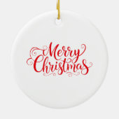 Santa Reindeer Christmas Ceramic Ornament (Achterkant)