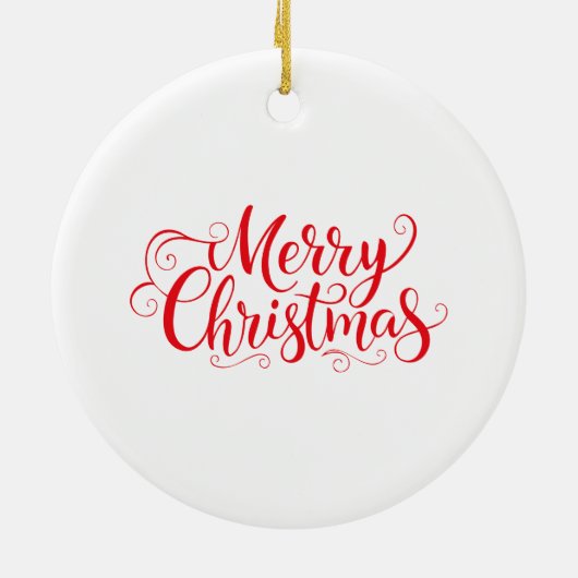 Santa Reindeer Christmas Ceramic Ornament (Achterkant)