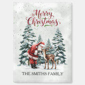 Santa & Reindeer Christmas Magnet (Voorkant)