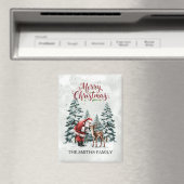 Santa & Reindeer Christmas Magnet (Insitu (Vaatwasser))
