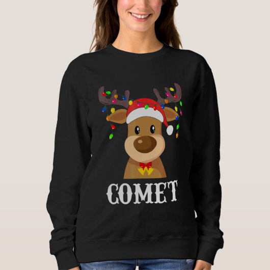 Santa Reindeer Comet Xmas Group Costume Trui (Voorkant)