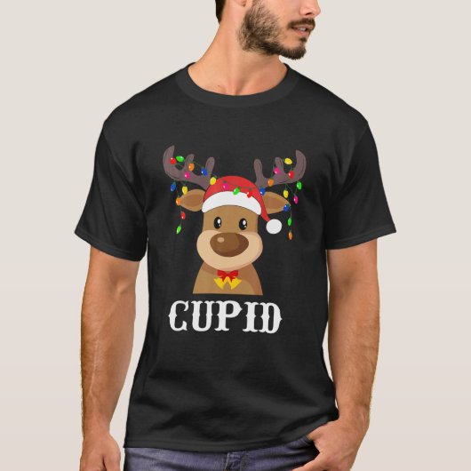 Santa Reindeer Cupid Xmas Group Costuum T-shirt (Voorkant)