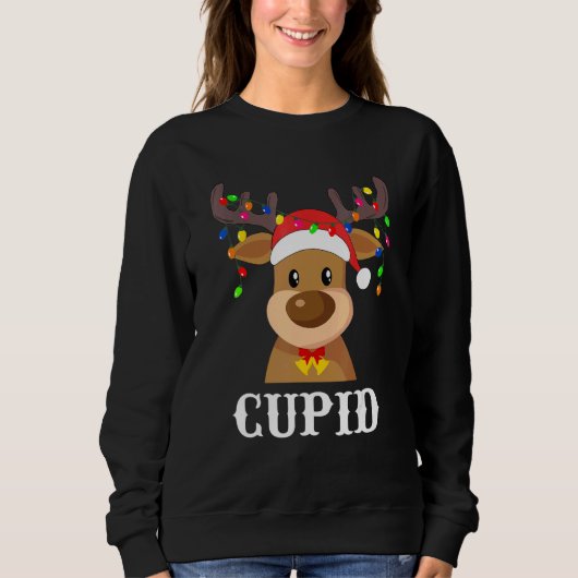 Santa Reindeer Cupid Xmas Group Costuum Trui (Voorkant)