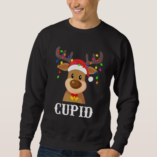Santa Reindeer Cupid Xmas Group Costuum Trui (Voorkant)