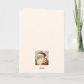 Santa Reindeer  Dank u kerst Kaart (Achterkant)