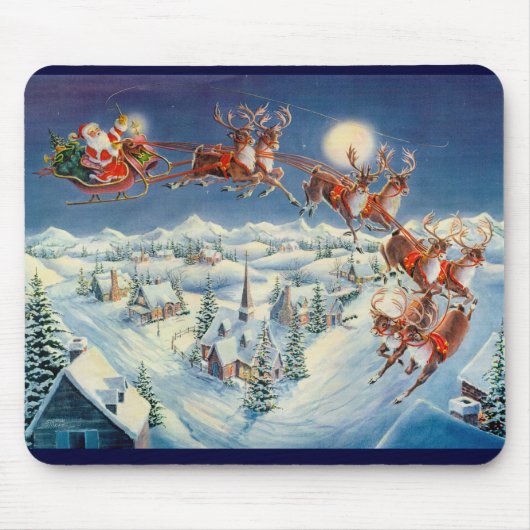 SANTA & REINDEER door SHARON SHARPE Muismat (Voorkant)