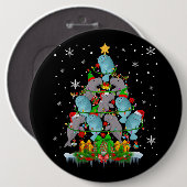 Santa Reindeer Elf beheert kerstboomverlichting Ronde Button 6,0 Cm (Voorkant /achterkant)