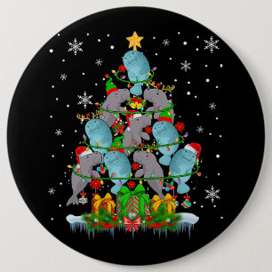 Santa Reindeer Elf beheert kerstboomverlichting Ronde Button 6,0 Cm